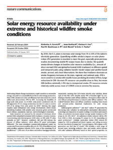 Solar Energy Resource Availability Under Extreme and Historical Wildfire Smoke Conditions